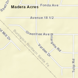 Madera Acres California Street Map