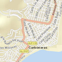 Carboneras Street Map