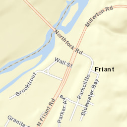 Friant California Street Map