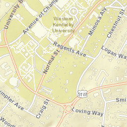 1526-1798 Avenue of Champions, Western Kentucky University Street Map