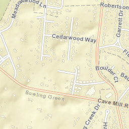 1201-1299 Cedarwood Way Bowling Green Street Map