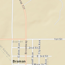 201-299 Broadway Braman OK 74632 Street Map