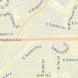 1000-1098 E Everglade Ave, Fresno Street Map