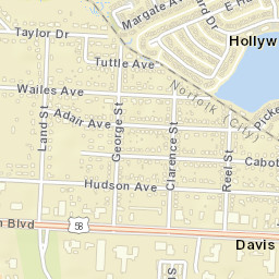 6633 E Virginia Beach Blvd, Norfolk, VA Street Map