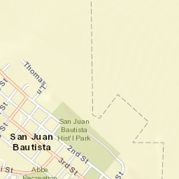 San Juan Bautista California Street Map