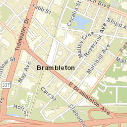 1209-1213 East Brambleton Avenue, Norfolk Street Map