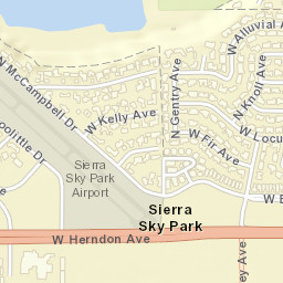Sierra Sky Park California Street Map