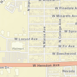 271-279 W Pinedale Ave, Fresno, CA Street Map
