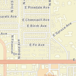 1350 E Herndon Ave, Fresno, CA 93720 Street Map