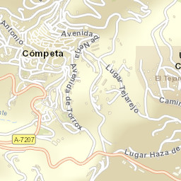 Cómpeta Street Map