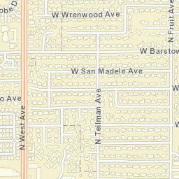 1598 W San Bruno Ave, Fresno, CA 93711 Street Map