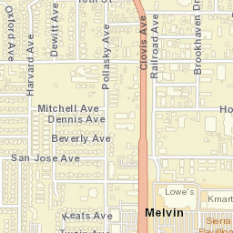 1468-1486 Dewitt Ave Clovis CA Street Map