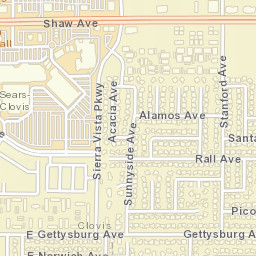 1549-1569 Santa Ana Ave Clovis CA Street Map