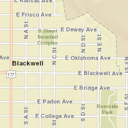 200 South F Street Blackwell OK 74631 Street Map