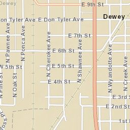 209-299 E Don Tyler Ave Dewey OK Street Map