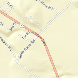 Tres Pinos California Street Map