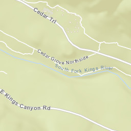 State Highway 180, Kings Canyon National Park Street Map