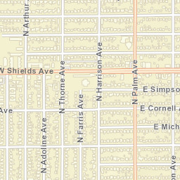 116-126 E Cortland Ave Fresno CA Street Map