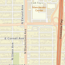 2041-2043 E Shields Ave Fresno CA Street Map