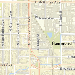 Hammond California Street Map