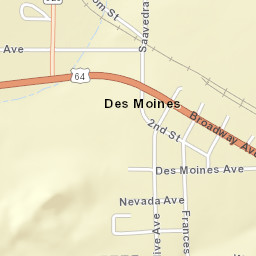 82-98 Broadway Ave, Des Moines, NM Street Map