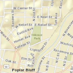 101-199 Light Plant Drive Poplar Bluff MO Street Map