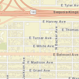 4656 East Harvey Avenue, Fresno, CA Street Map