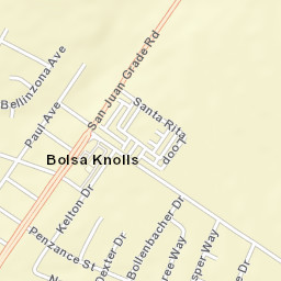 Bolsa Knolls California Street Map