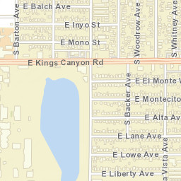 4550-4598 E Inyo Ave, Fresno,California Street Map