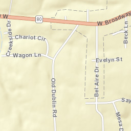 2401-2643 KY-80 Mayfield KY Street Map