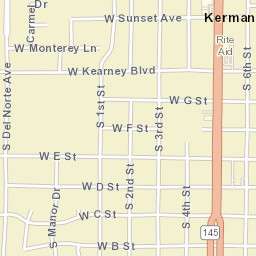 756-798 California 145, Kerman, CA Street Map