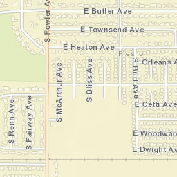 1017 South Fowler Avenue, Fresno, CA Street Map