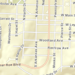 201-299 South Harlin Drive West Plains Street Map