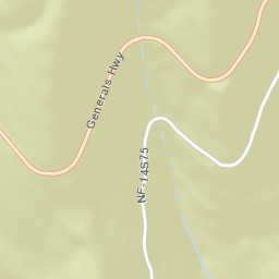 Generals Highway Hume CA 93628 Street Map