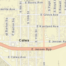 Calwa California Street Map