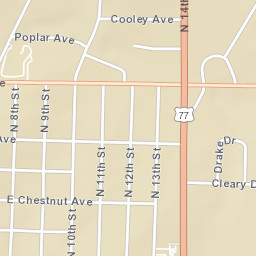 128-132 Cooley Ave Ponca City OK Street Map