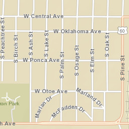 420 South Ash Street, Ponca City, OK Street Map