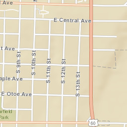 101-199 South 10th Street Ponca City OK Street Map