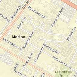 Marina California Street Map