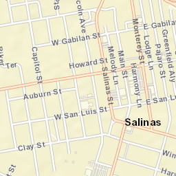 Salinas, California Street Map