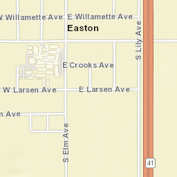 Easton California Street Map