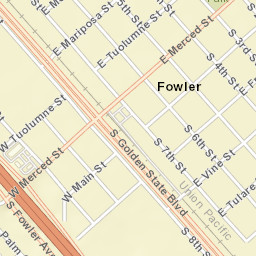 Fowler California Street Map