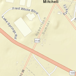 Mitchell Tennessee Street Map