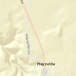 Haysville Tennessee Street Map