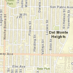 Del Monte Heights California Street Map