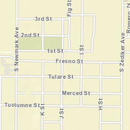 Parlier California Street Map