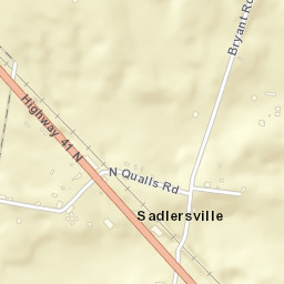 Sadlersville Tennessee Street Map