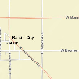 Raisin City California Street Map