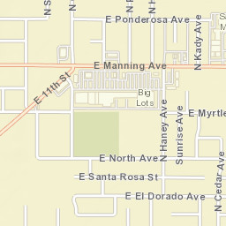 590-610 E Palm Ave Reedley CA Street Map