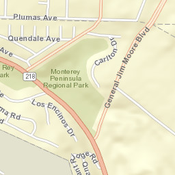 Del Rey Oaks California Street Map